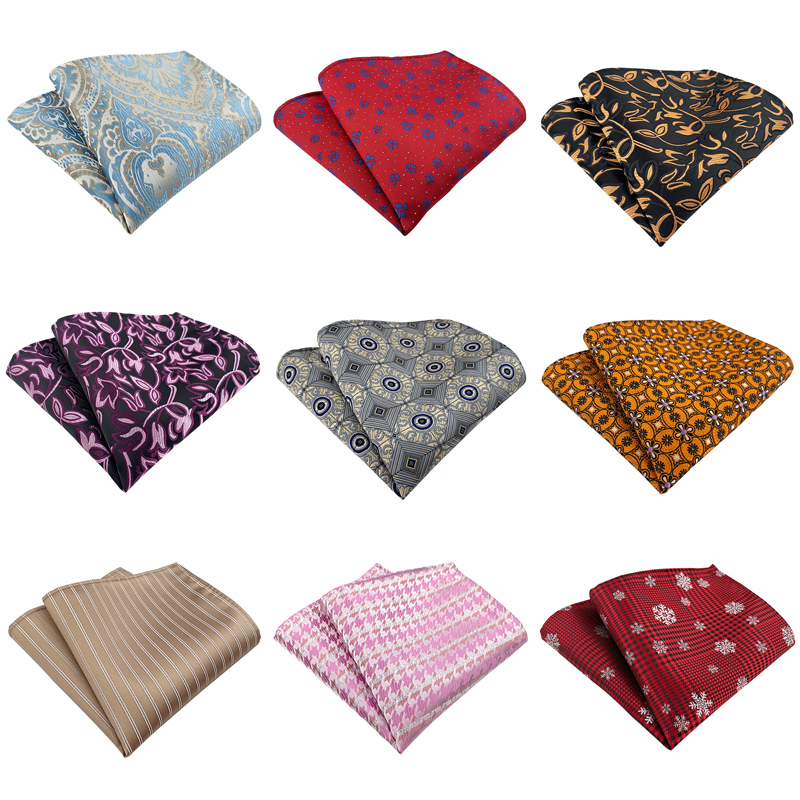 Pocket Square Set - 25cm Mens Classic Pocket Square Towel