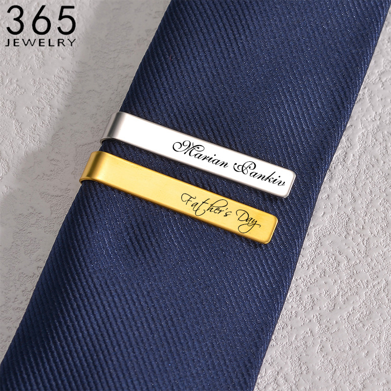 Stainless Steel Engraved Name  - Tie Bar Set Gift review and price