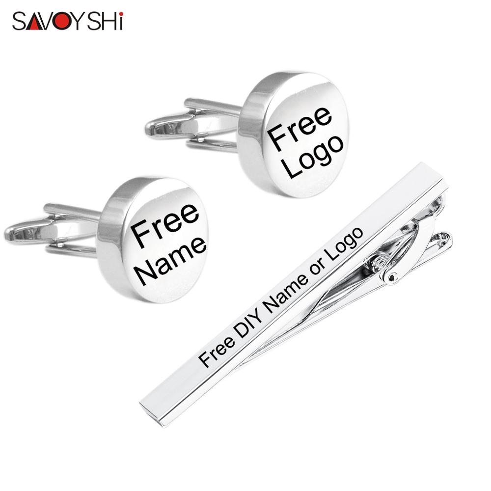 SAVOYSHI Free Engraving Name C - Tie Bar Set Gift review and price