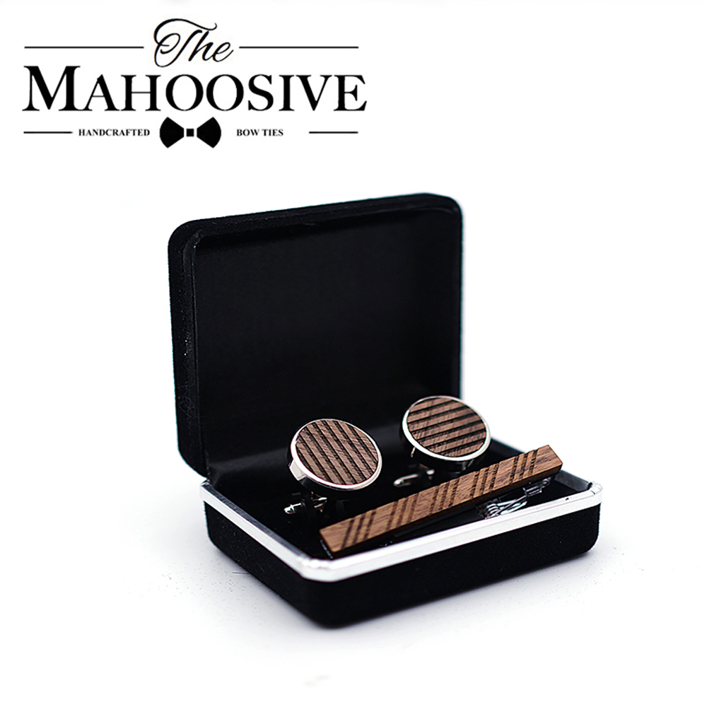 High Quality Wood Cuff links n - Tie Bar Set Gift review and price