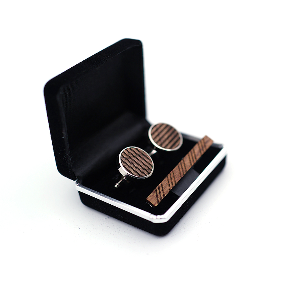 High Quality Wood Cuff links n - Tie Bar Set Gift review and price