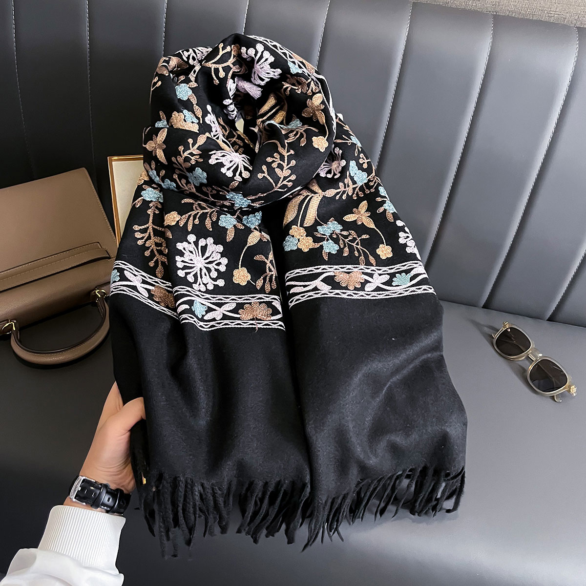 New Winter Warm Cashmere Scarf - Woven Scarf Blanket review and price