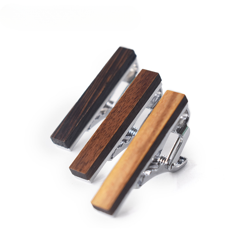 Fashionable Wooden Tie Clips 4 - Tie Clip Silver review and price