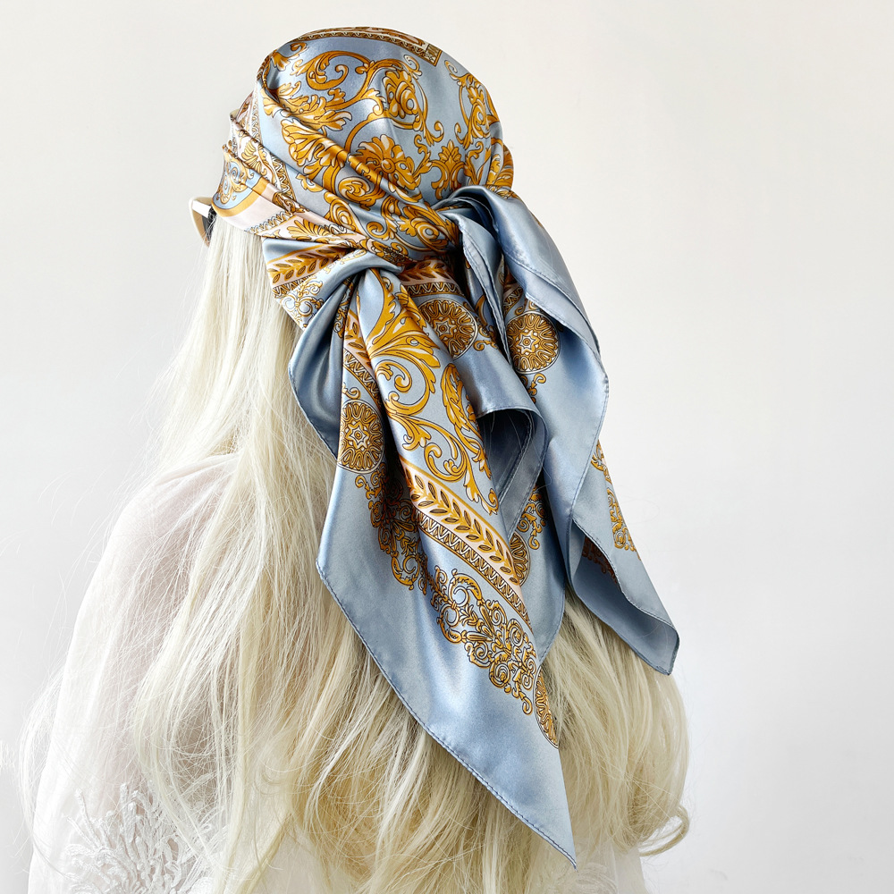 Silk Shawl Satin Square Scarf  - Head Wrap Turban review and price