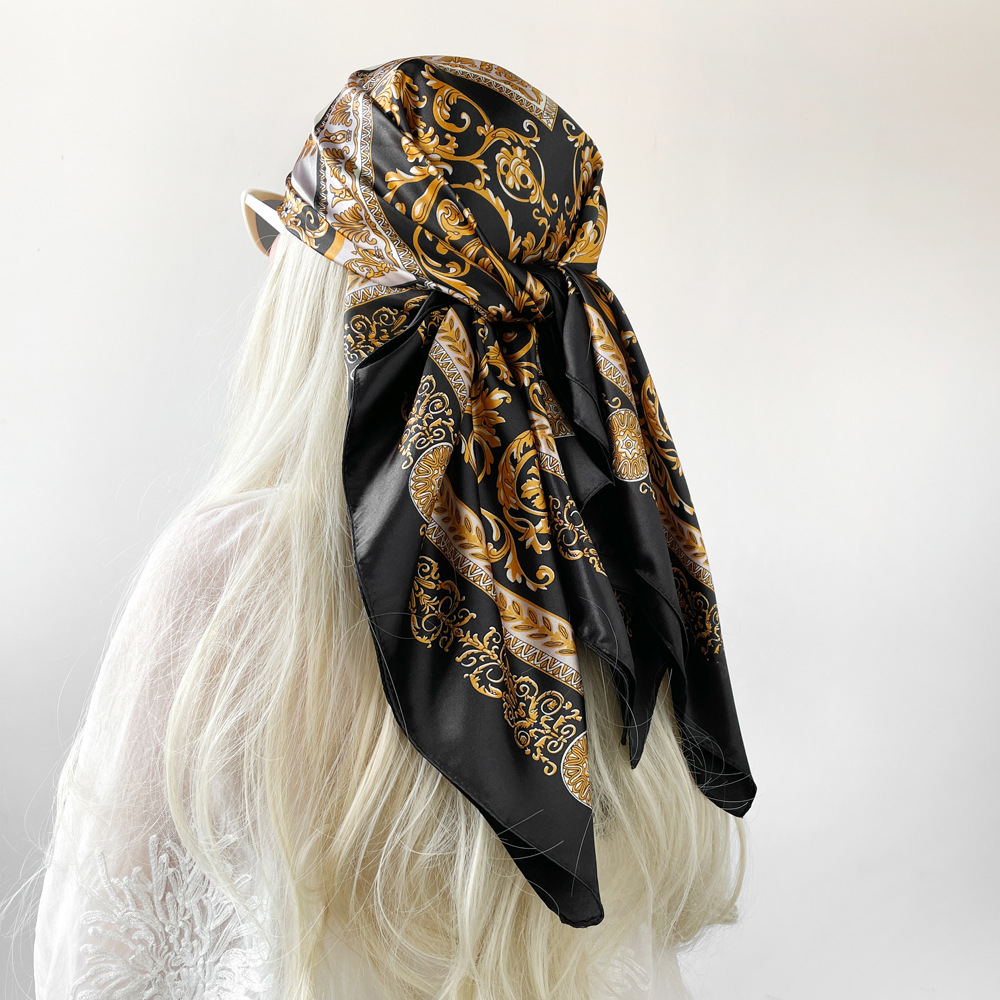 Silk Shawl Satin Square Scarf  - Head Wrap Turban review and price