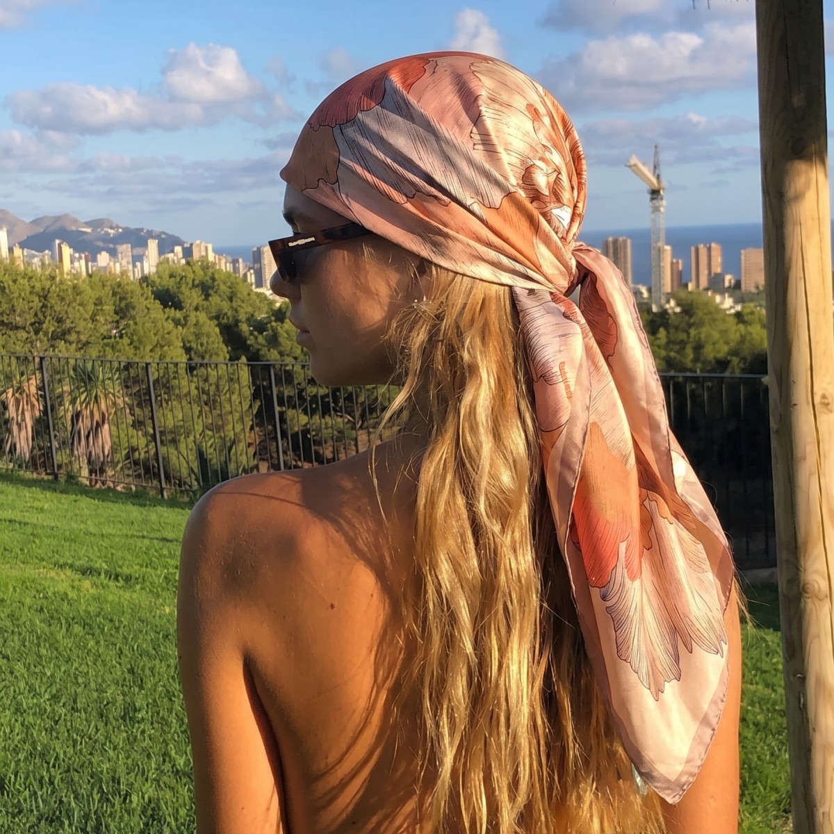 Women Silk Square Scarf Lady B - Pashmina Wrap Large review and price