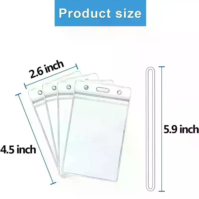 10 Pcs Clear Plastic ID Badge  - Lanyard Badge Holder review and price