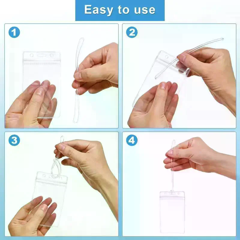 10 Pcs Clear Plastic ID Badge  - Lanyard Badge Holder review and price
