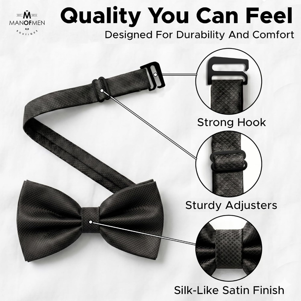 Polyester Solid Pretied Bow Ti - Bow Tie Pre Tied review and price