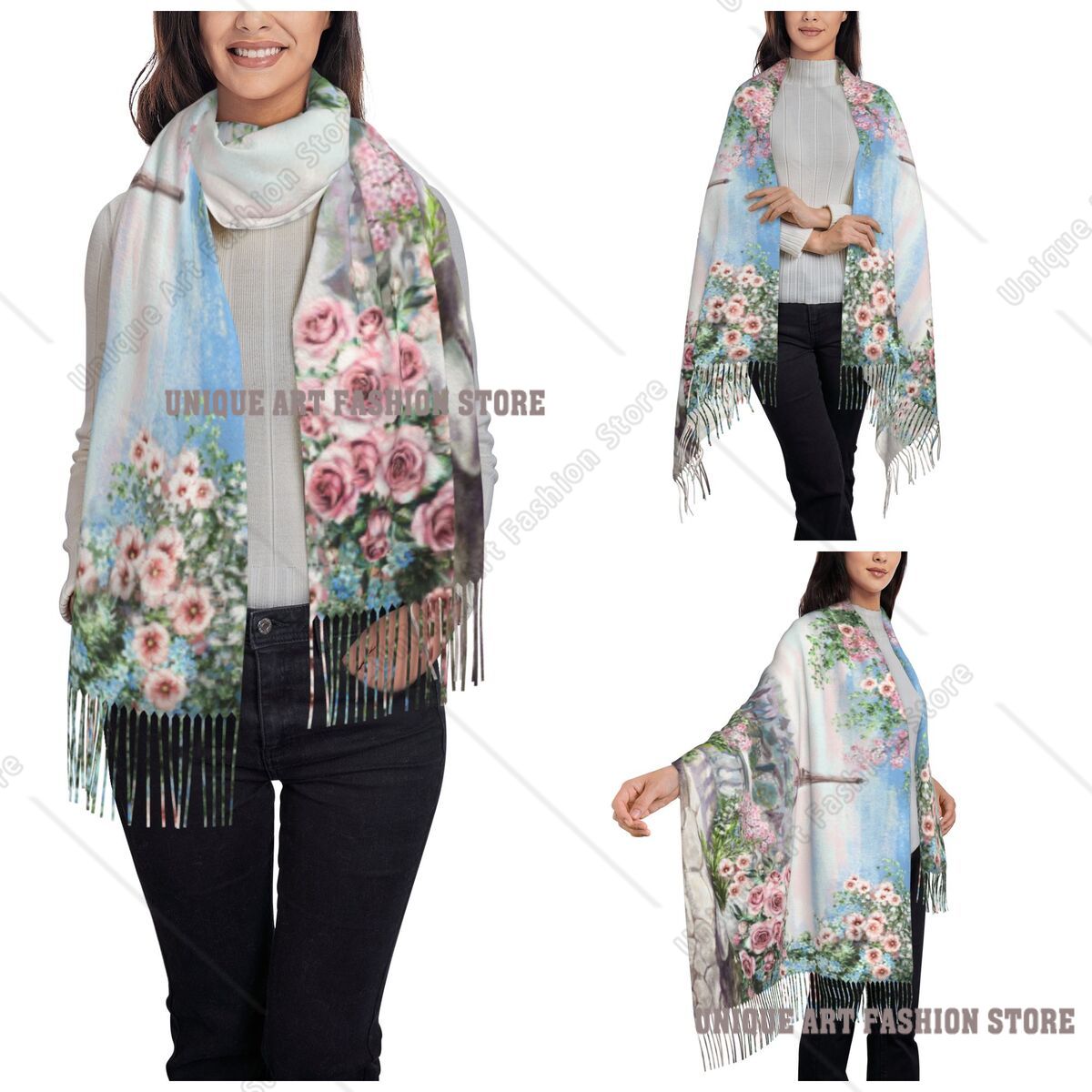 Oil Painting France Paris Eiff - Pashmina Wrap Large review and price