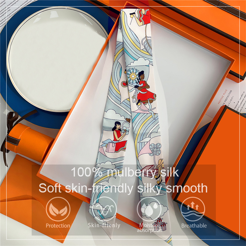 Women 100% Mulberry Silk Scarf - Ascot Neck Scarf review and price