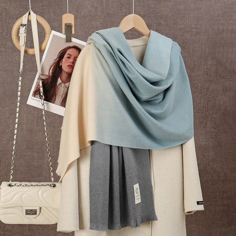 New 2024 Gradient Cashmere Sca - Woven Scarf Blanket review and price
