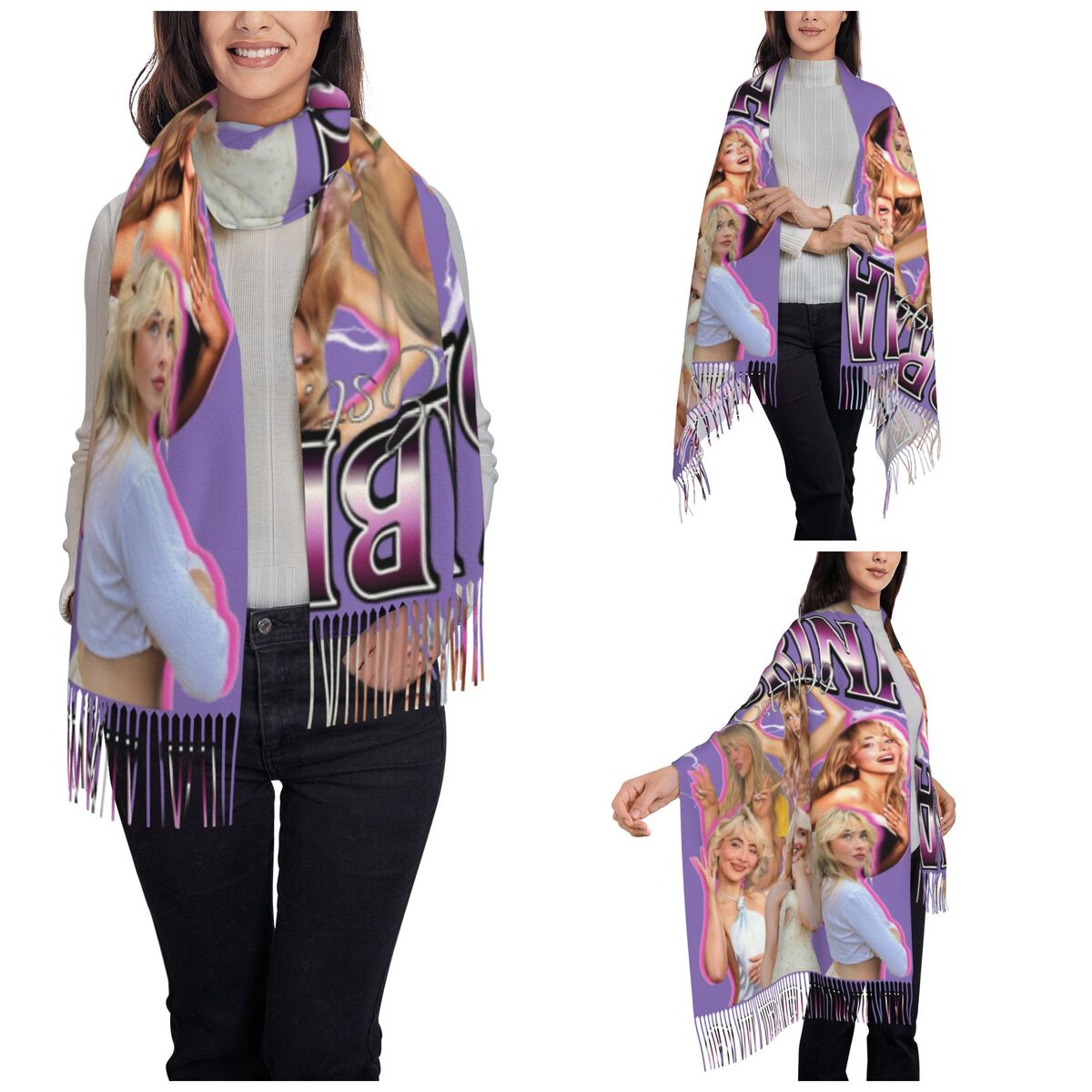 Sabrina Carpenter 90s Shawl Wr - Pashmina Wrap Large review and price