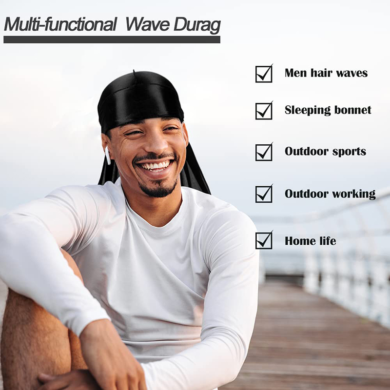 2PCS/LOT Unisex Men Satin Dura - Bandana Doo Rag review and price