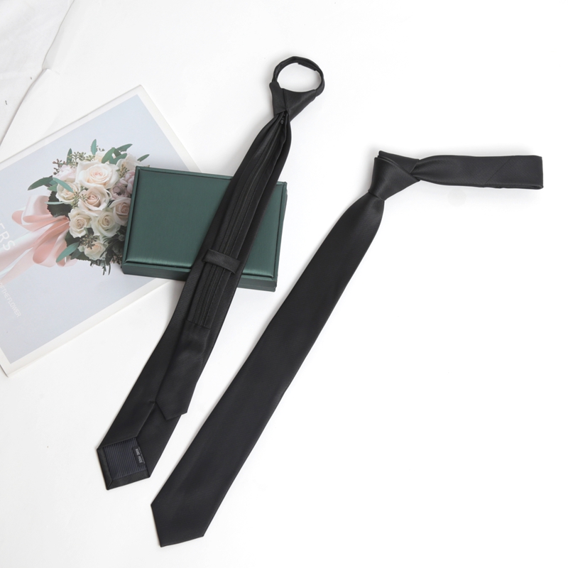 Black Colors Zipper Tie Handma - Skinny Tie Men review and price