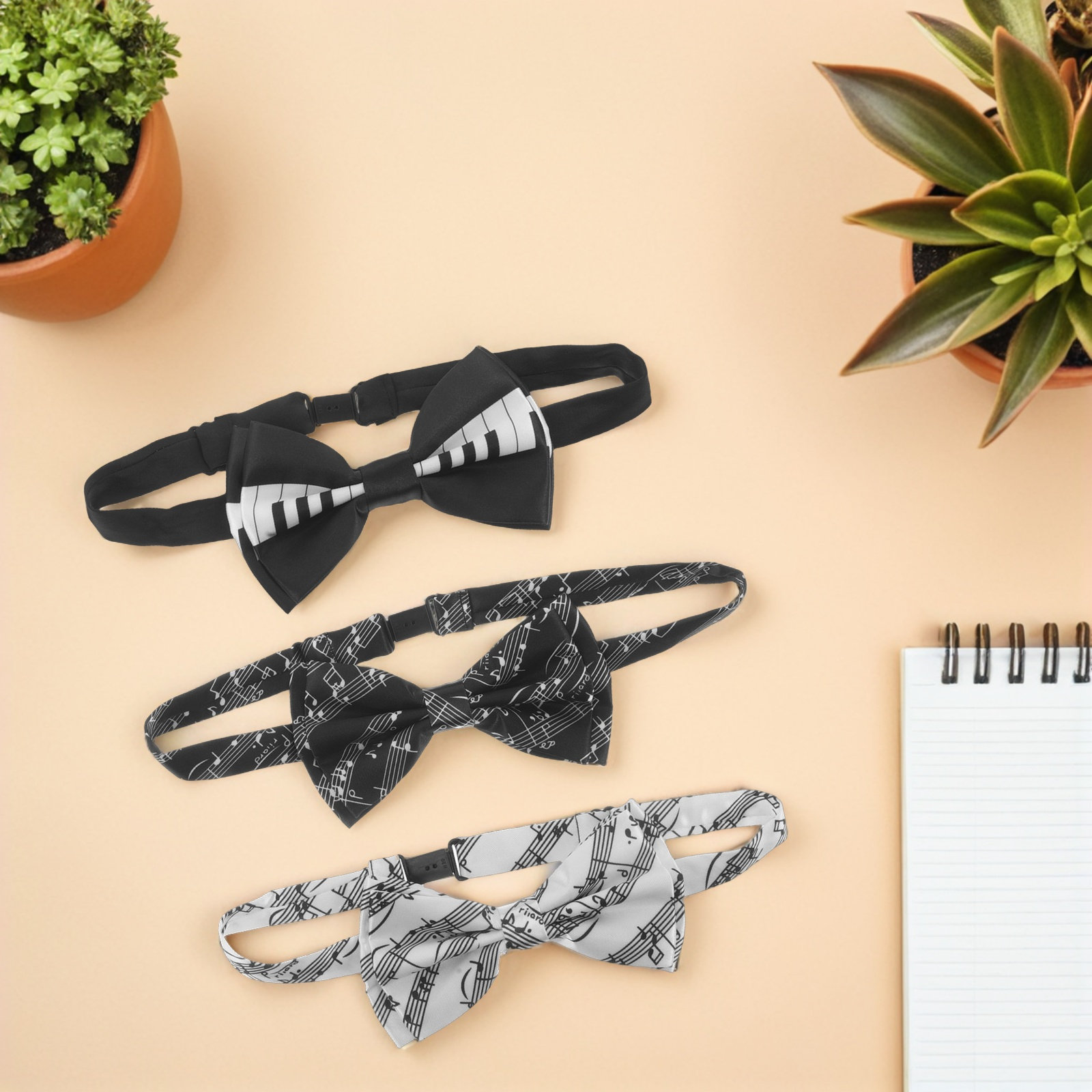 3Pcs Music Note Bow Tie Set Pr - Bow Tie Pre Tied review and price