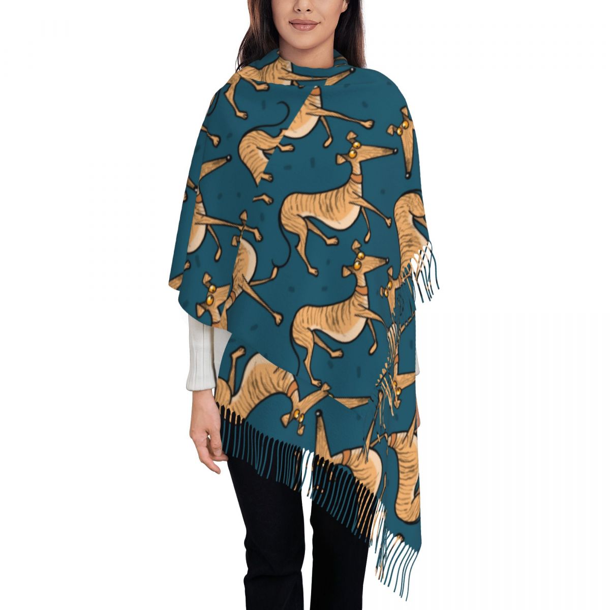 Greyhound Whippet Lurcher Dog  - Pashmina Wrap Large review and price