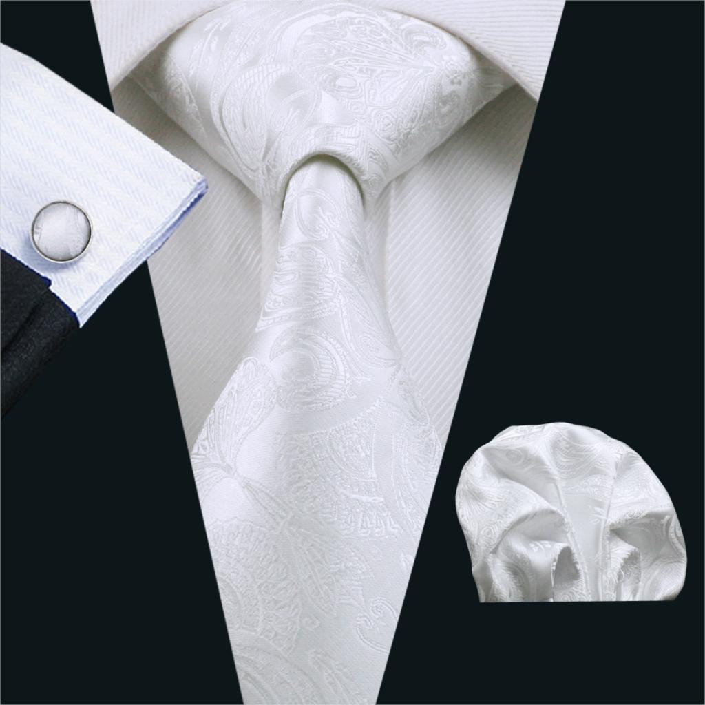 FA-393 Men's Tie White Paisley - Silk Tie Striped review and price