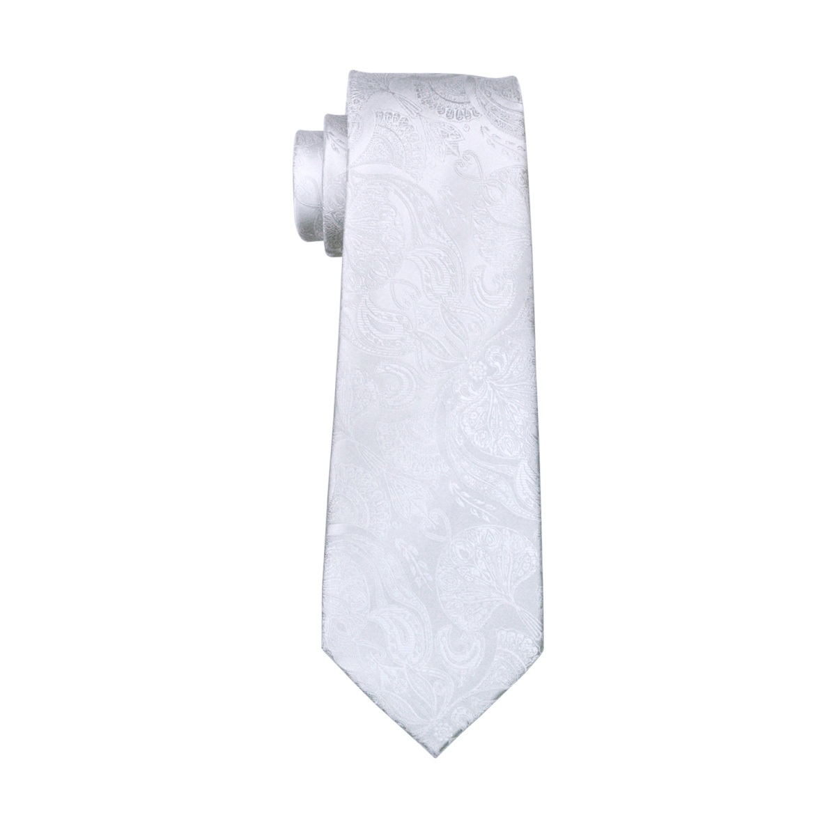FA-393 Men's Tie White Paisley - Silk Tie Striped review and price