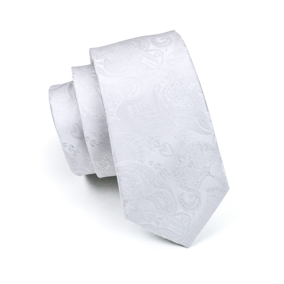 FA-393 Men's Tie White Paisley - Silk Tie Striped review and price
