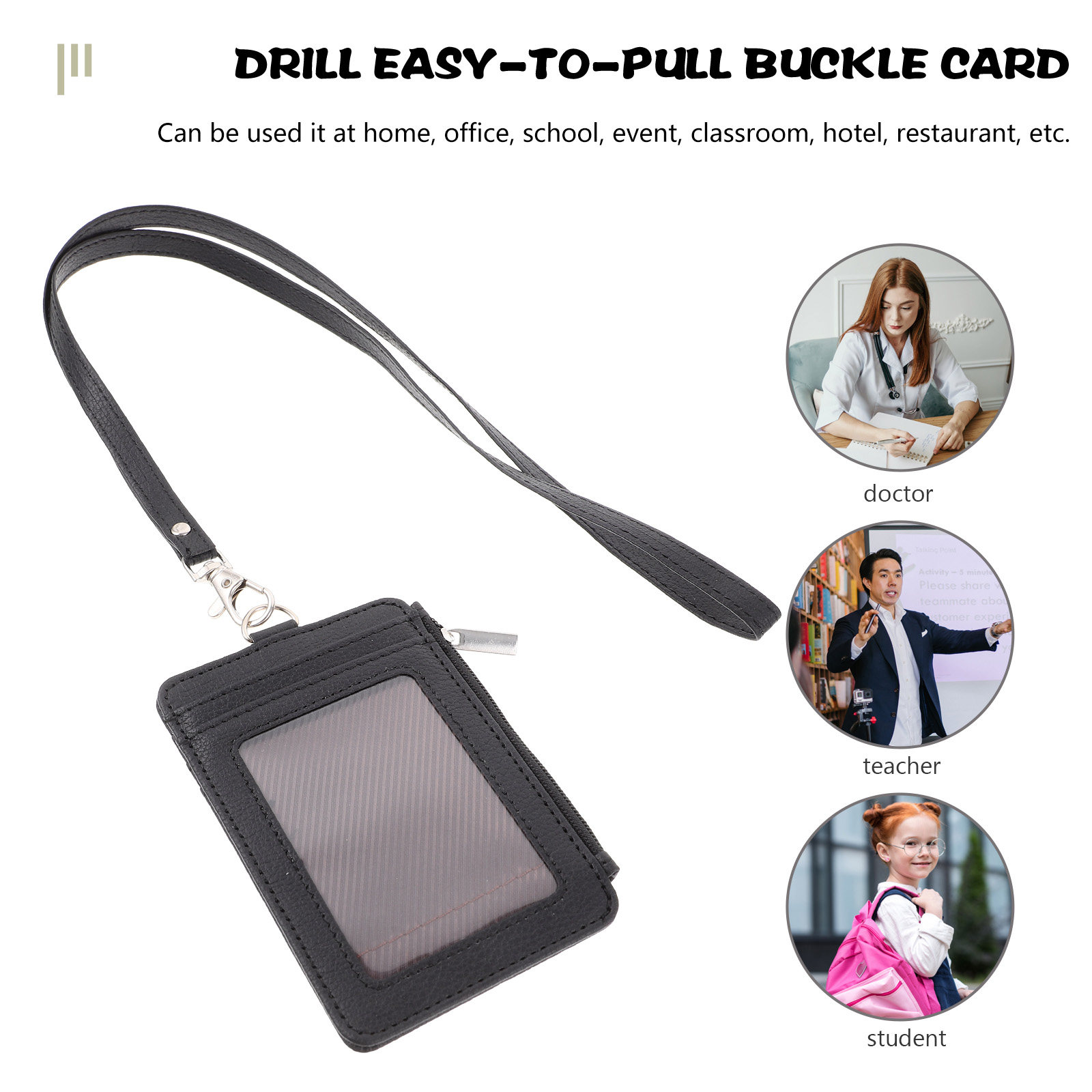 Id Card Holder Card Sleeve Wea - Lanyard Badge Holder review and price