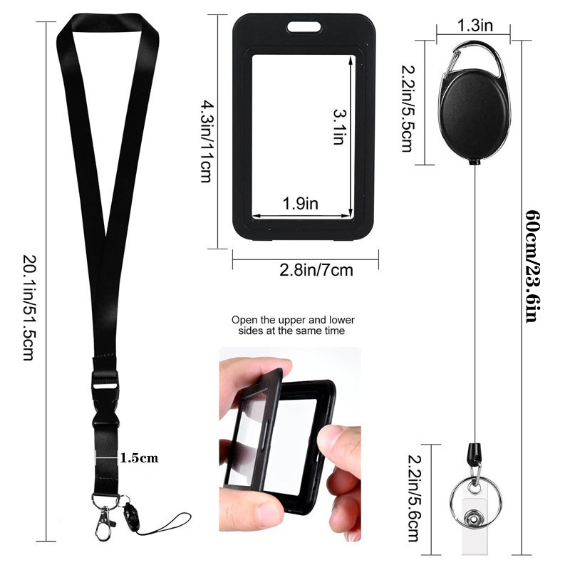 3PCS Plastic Badge Employee Ba - Lanyard Badge Holder review and price
