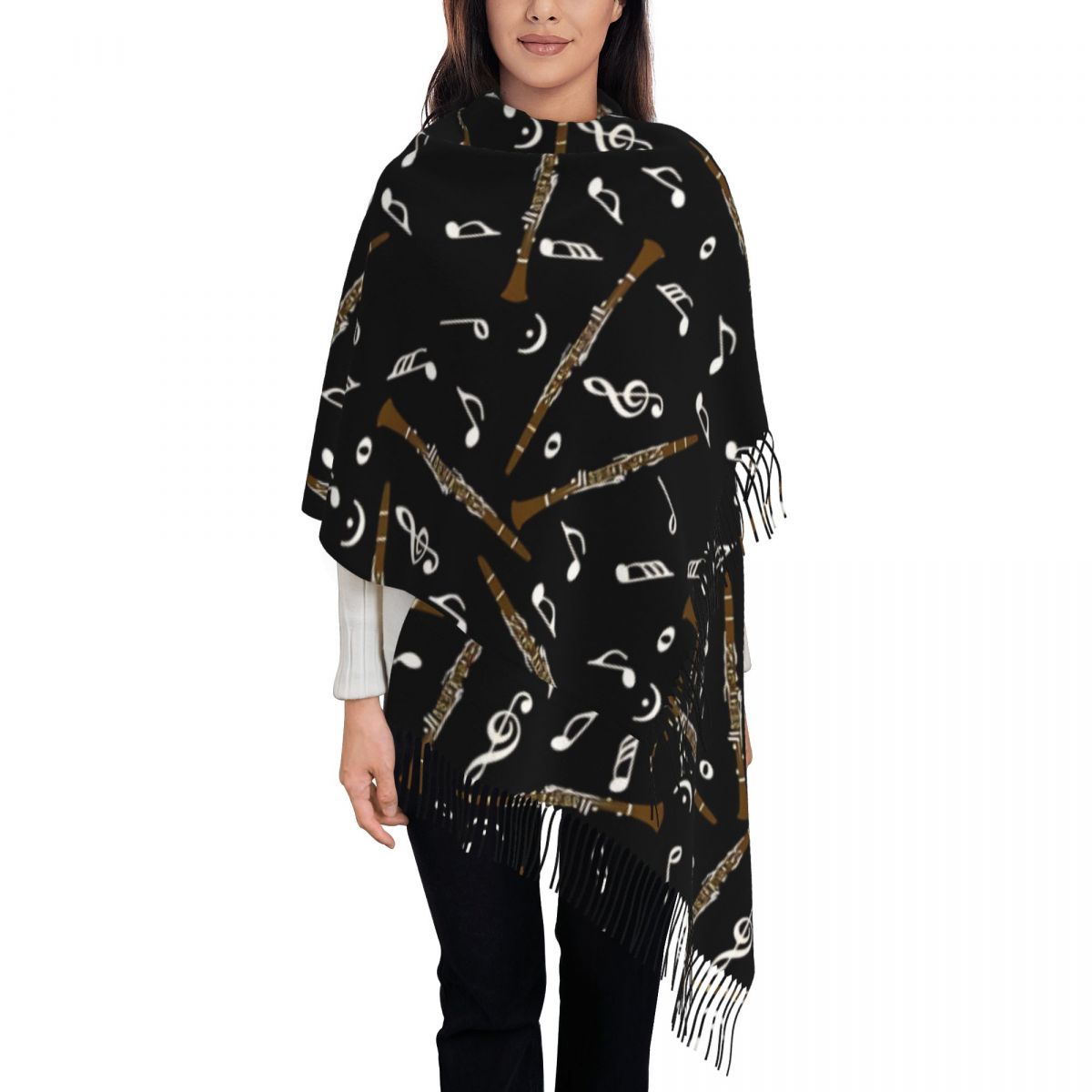 Womens Scarf with Tassel Clari - Pashmina Wrap Large review and price