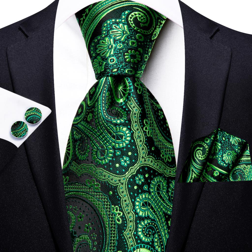 Paisley Striped Green Silk Tie - Silk Tie Striped review and price