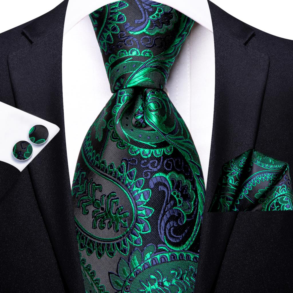 Paisley Striped Green Silk Tie - Silk Tie Striped review and price