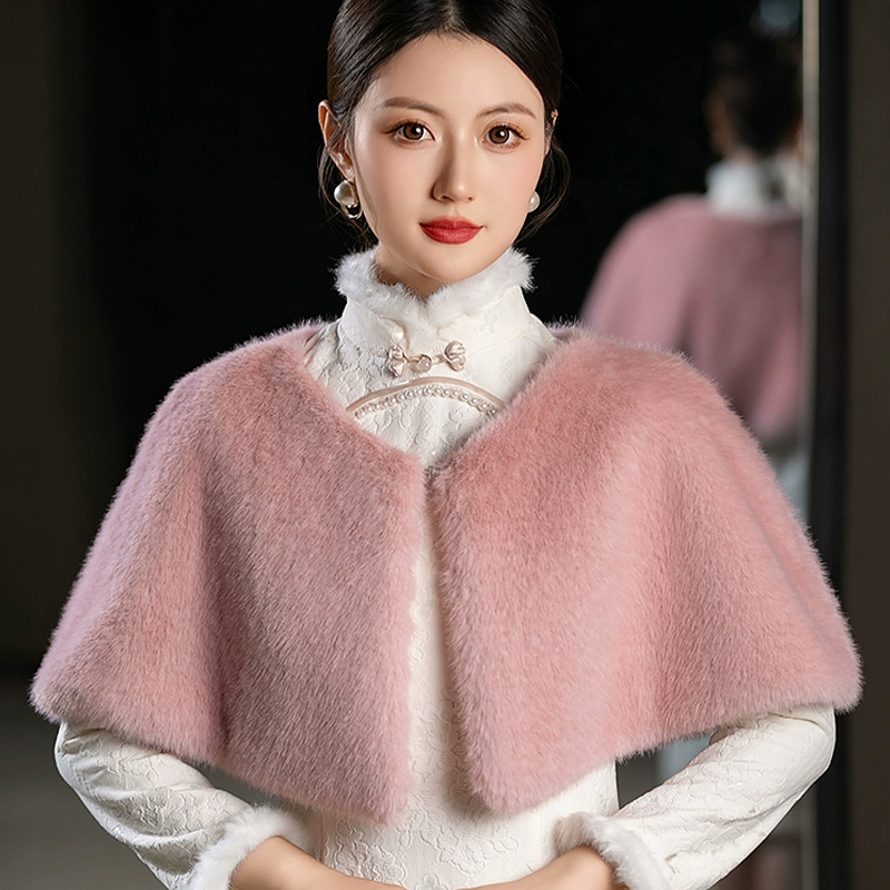 Women Winter Faux Fur Shawl El - Stole Wedding Shawl review and price