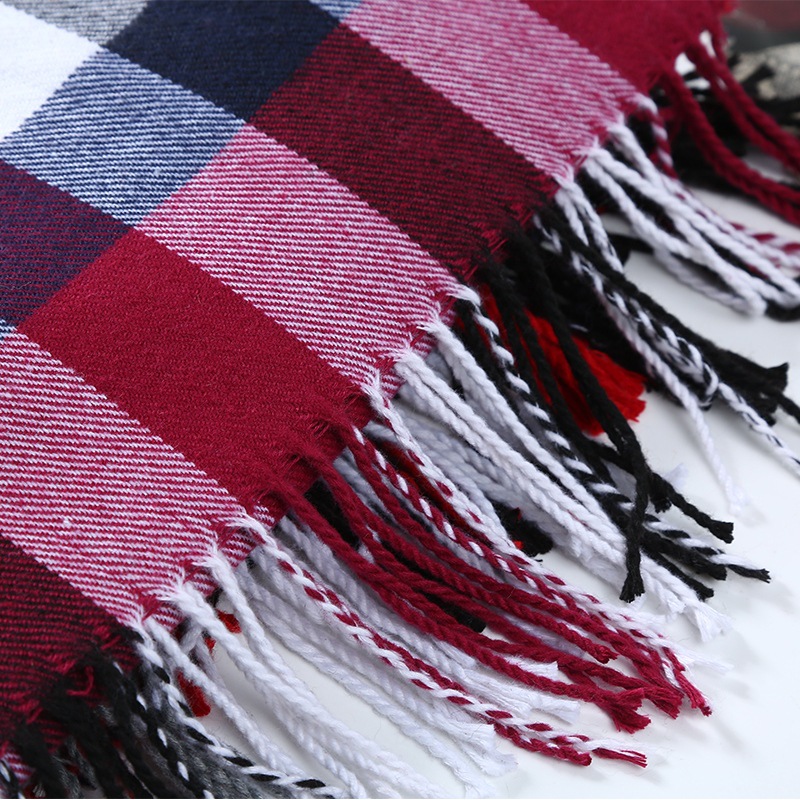Winter Men Scarf Plaid Stripe  - Muffler Men Wool review and price