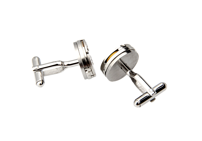 Men's Cufflinks Watch Movement - Tie Clip Silver review and price
