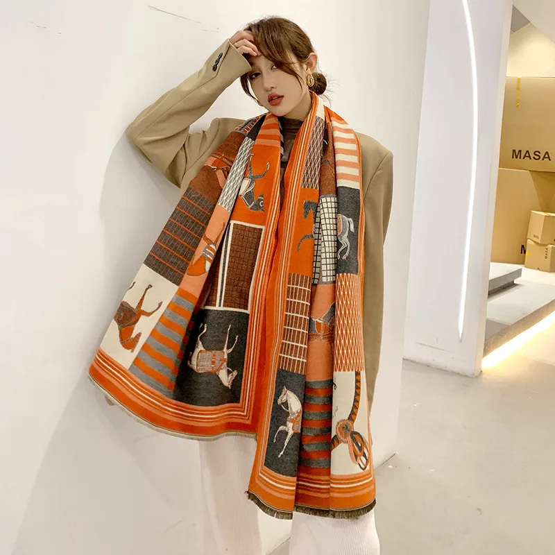 2024 New Luxury Winter Cashmer - Woven Scarf Blanket review and price
