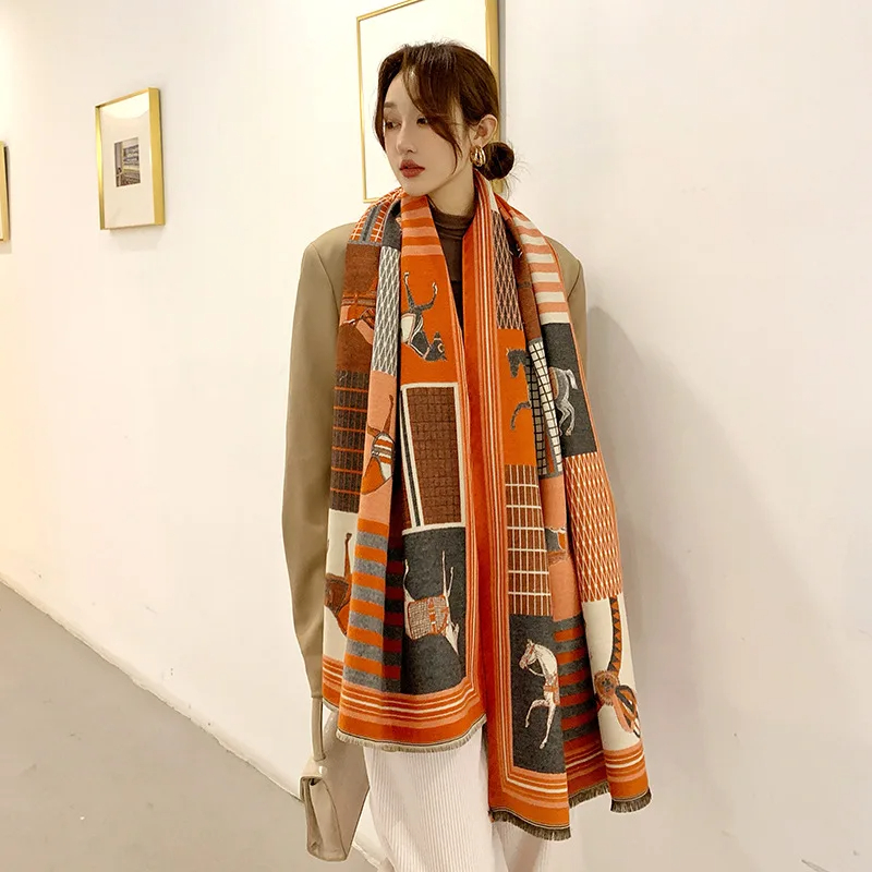 2024 New Luxury Winter Cashmer - Woven Scarf Blanket review and price