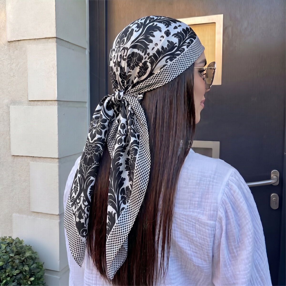 NEW Women Silk Square Scarf La - Pashmina Wrap Large review and price