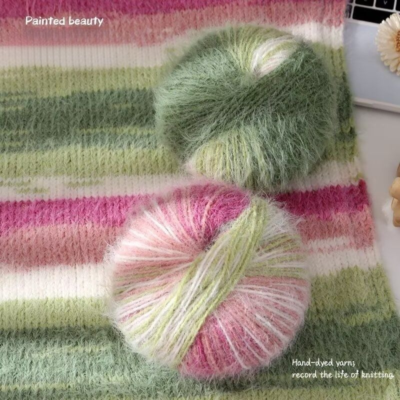 Gradient Wool Mohair Yarn Dyei - Woven Scarf Blanket review and price