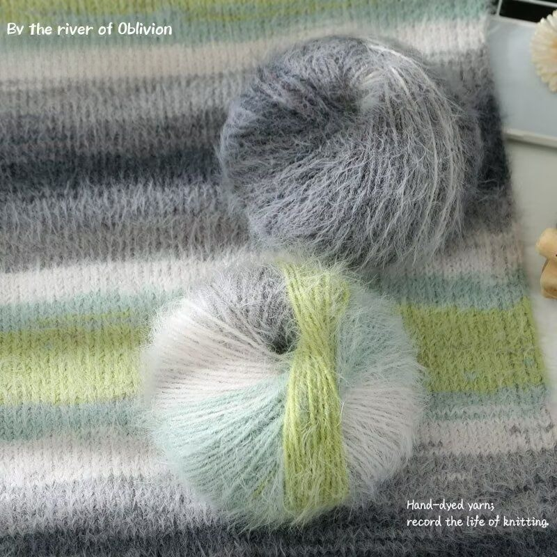 Gradient Wool Mohair Yarn Dyei - Woven Scarf Blanket review and price