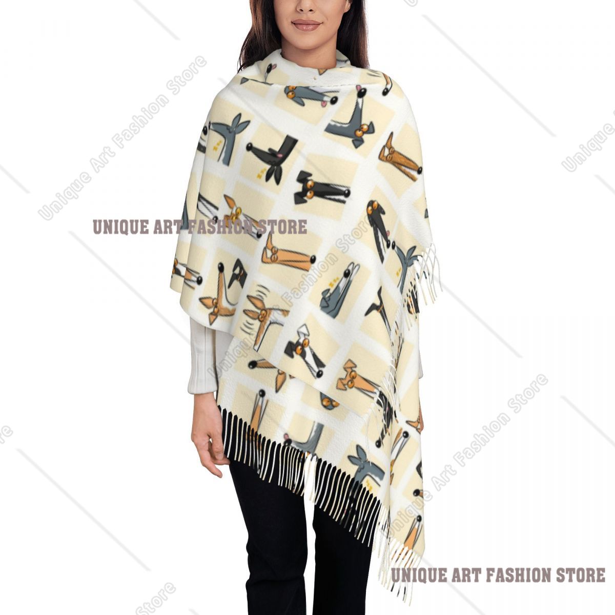 Women's Tassel Scarf Heads Up  - Pashmina Wrap Large review and price