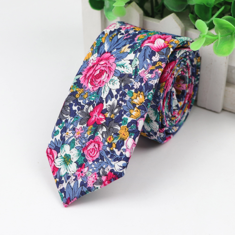 Cotton Flower Tie Men's Colour - Skinny Tie Men review and price