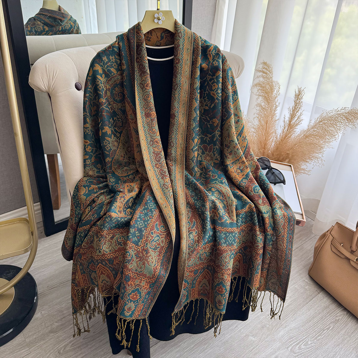 2025 Tassel Blanket Design Eth - Woven Scarf Blanket review and price
