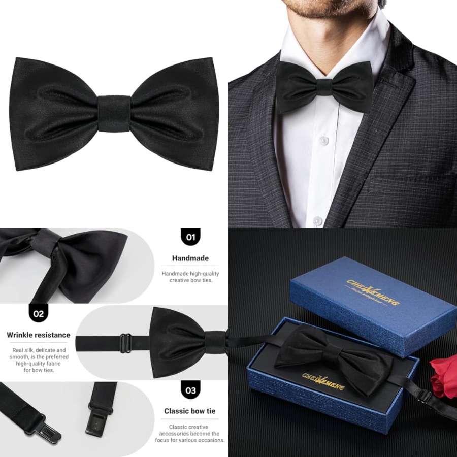 Mens Real Silk Classic Pre-Tie - Bow Tie Pre Tied review and price