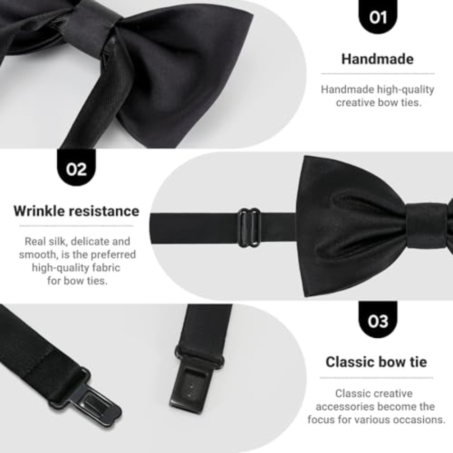 Mens Real Silk Classic Pre-Tie - Bow Tie Pre Tied review and price