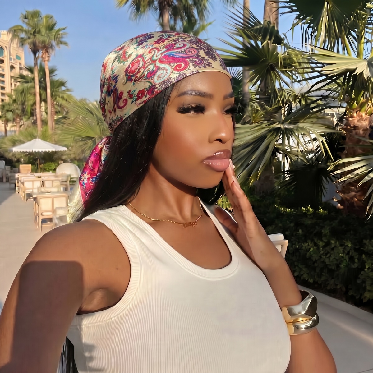 New Silk Shawl Square Scarf fo - Head Wrap Turban review and price