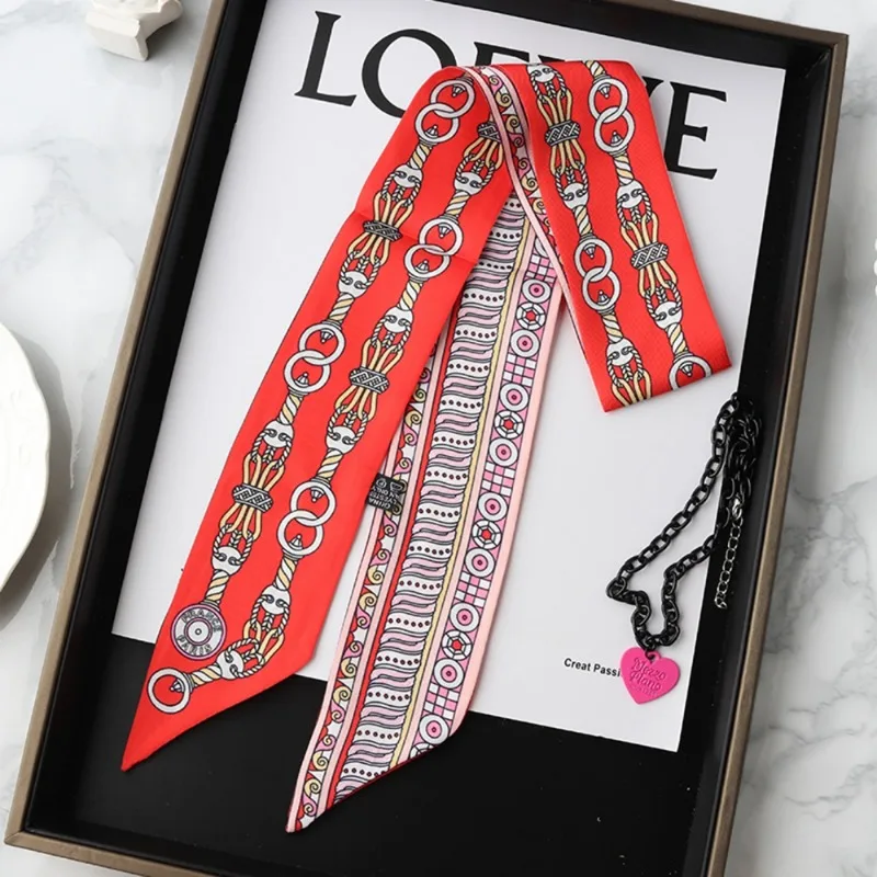 Fashion Skinny Silk Scarf for  - Ascot Neck Scarf review and price