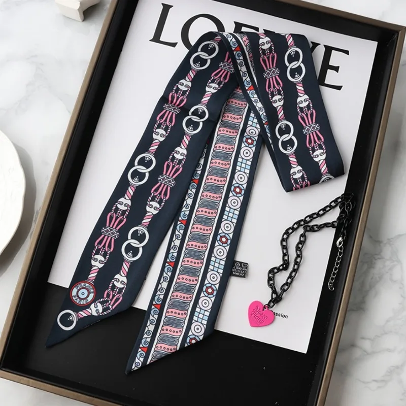 Fashion Skinny Silk Scarf for  - Ascot Neck Scarf review and price
