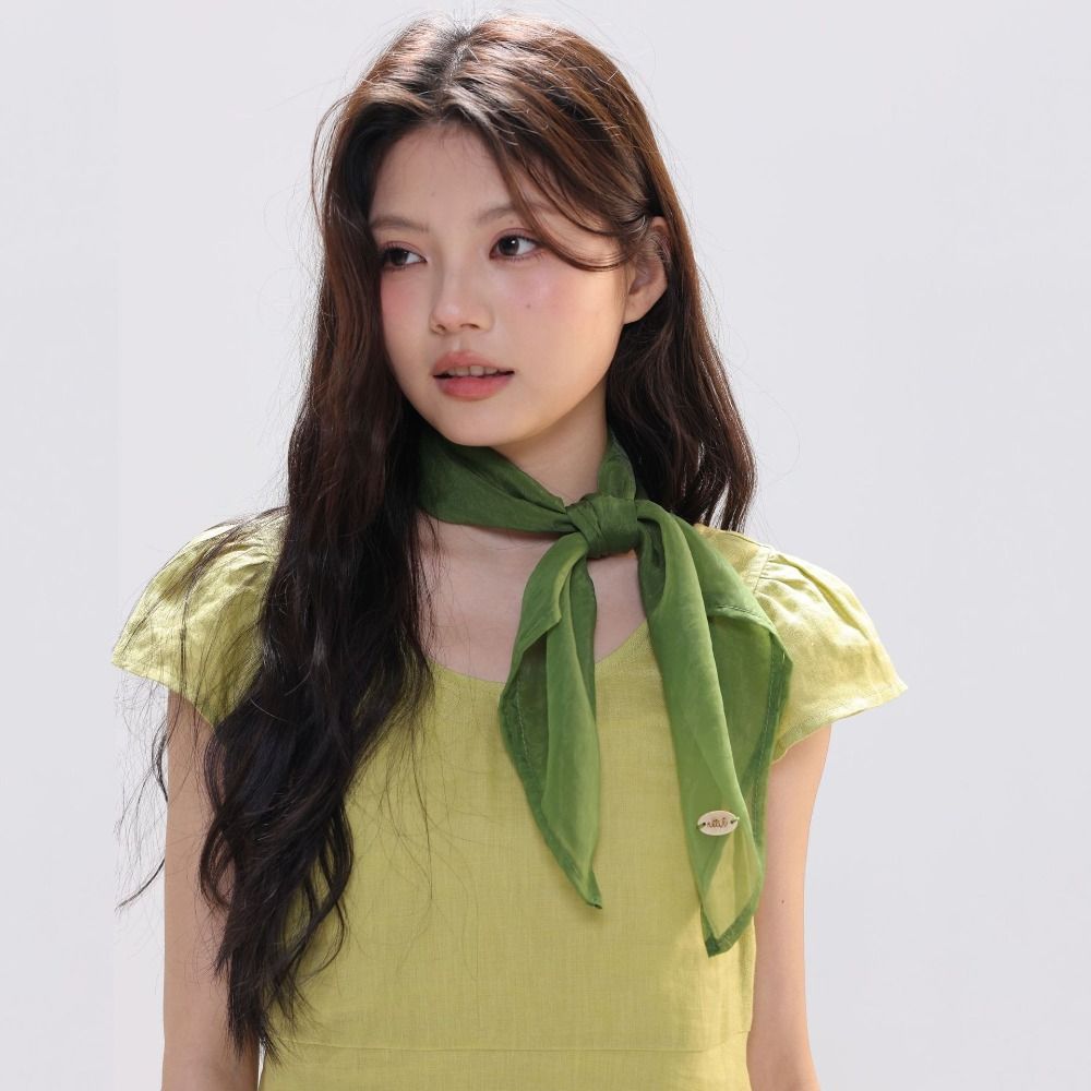 Retro Solid Color Small Square - Scarf Silk Square review and price