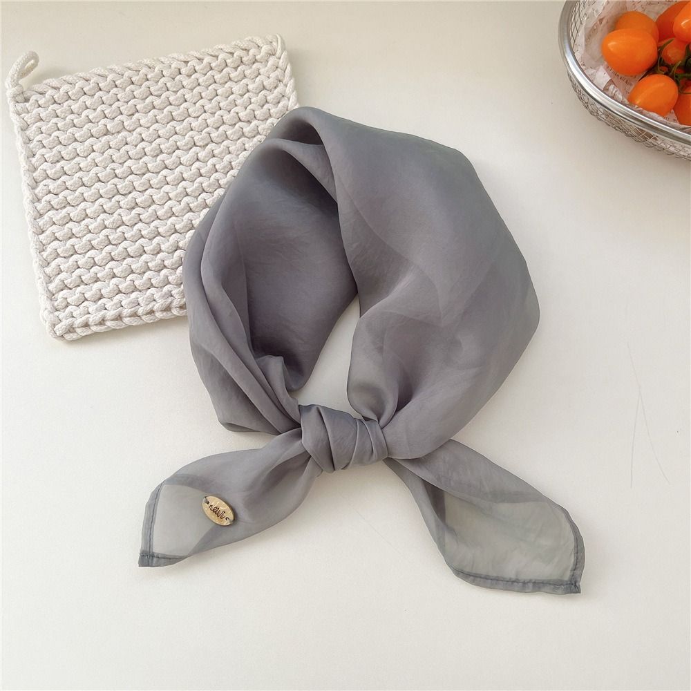 Retro Solid Color Small Square - Scarf Silk Square review and price