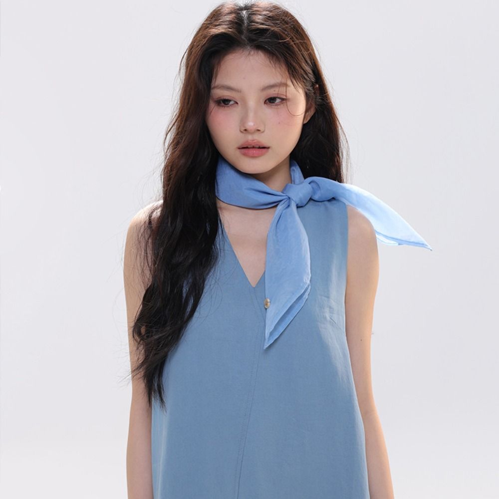 Retro Solid Color Small Square - Scarf Silk Square review and price