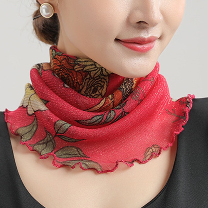 Spring Summer Chiffon Neck Col - Ascot Neck Scarf review and price