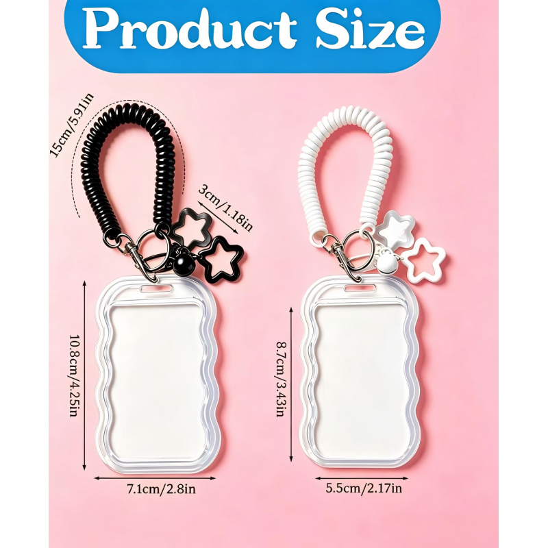 insUnique wavy edge ID card ho - Lanyard Badge Holder review and price